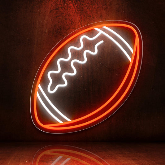 Football-Shaped Neon Light