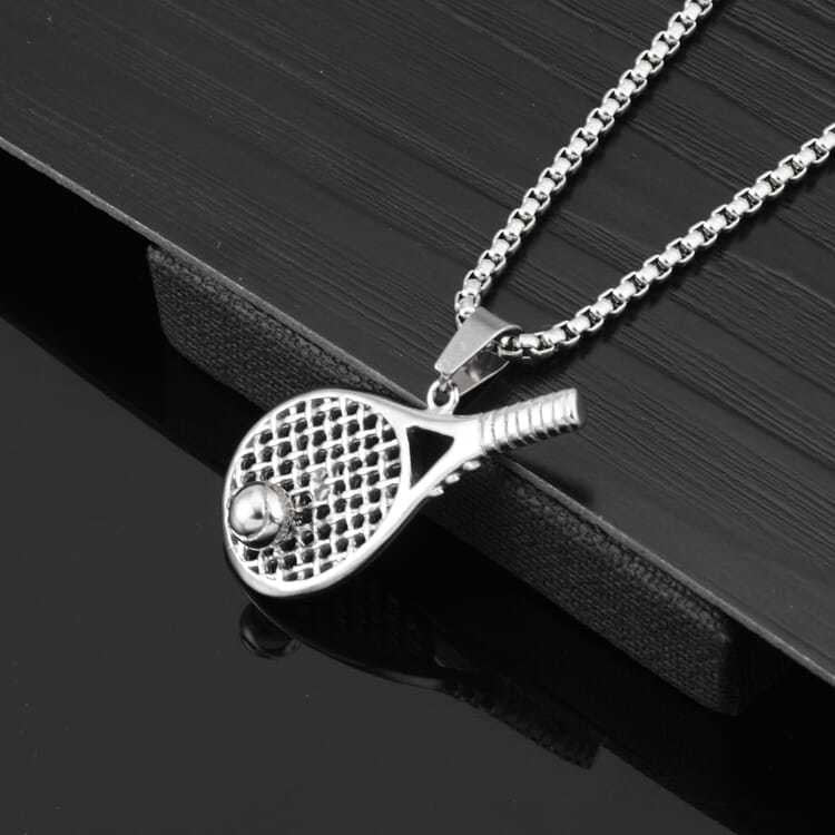 Tennis Racket Pendant Necklace