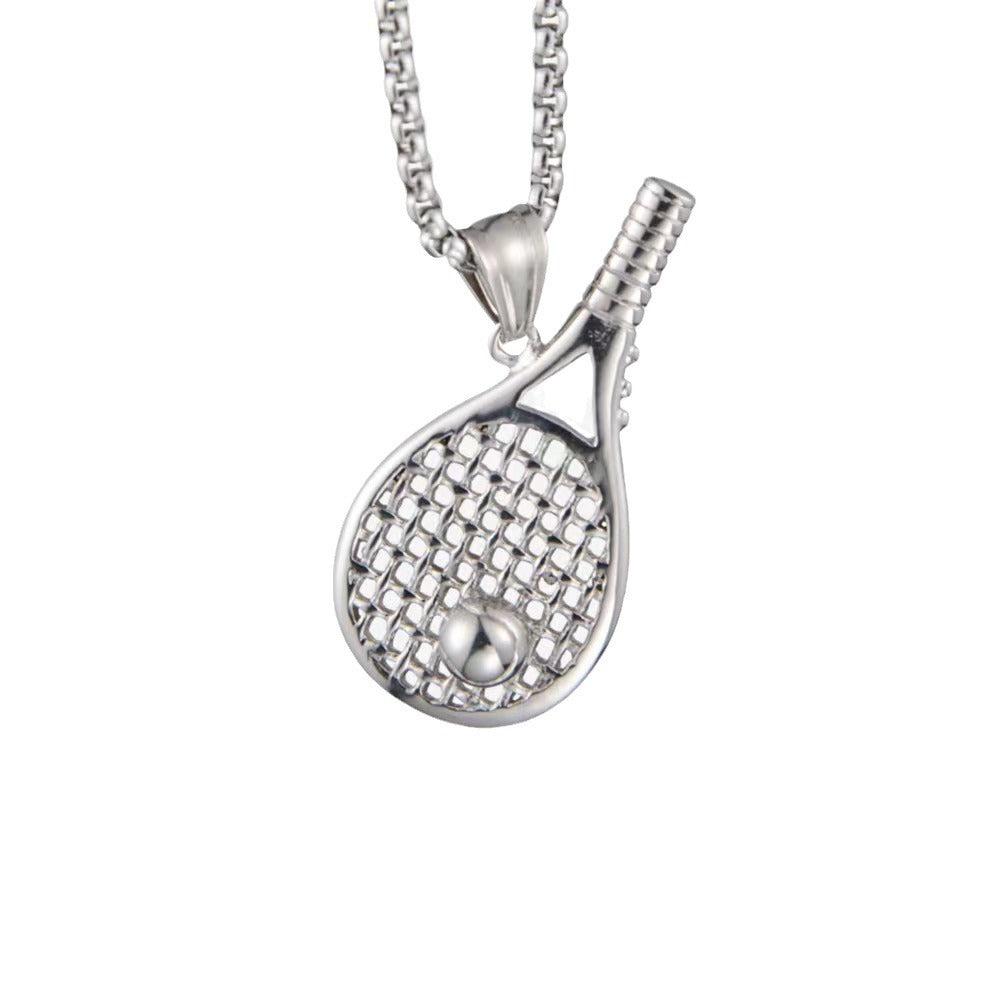 Tennis Racket Pendant Necklace